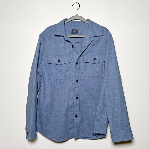 H&M Other - H&M Blue Lightweight Shirt Jacket Size L